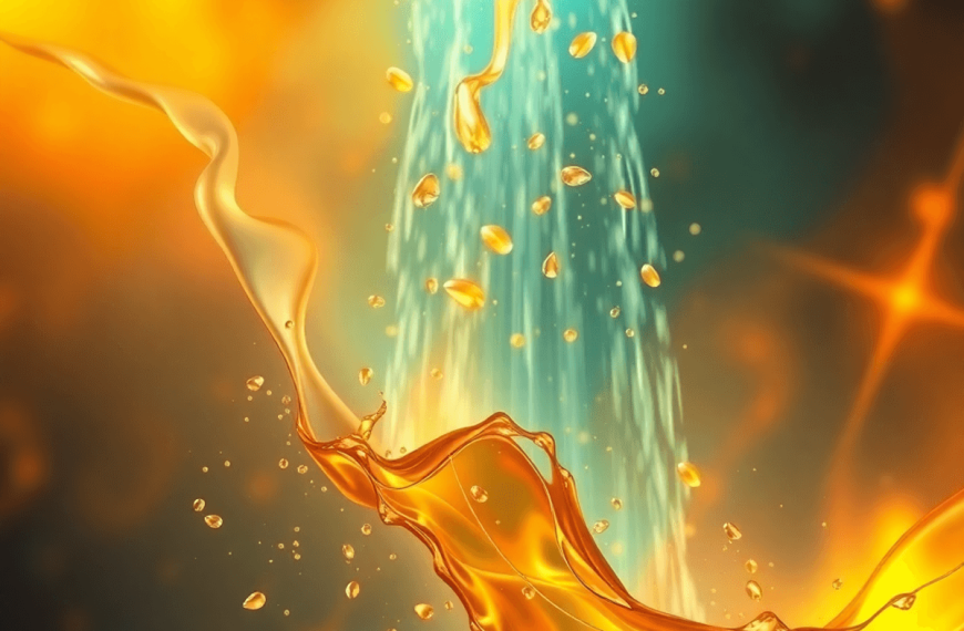 A vibrant abstract image featuring flowing golden elements and warm colors, evoking intimacy and exploration of diverse sexual preferences in a pos...